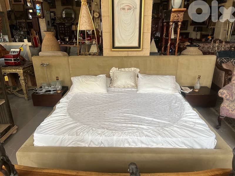 bed solid wood with mattress 1