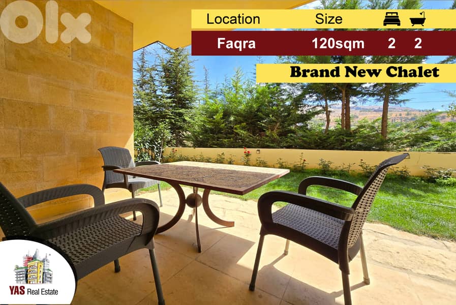 Faqra 120m2 | 110m2 Terrace | Brand New Chalet | DA / NA | 0