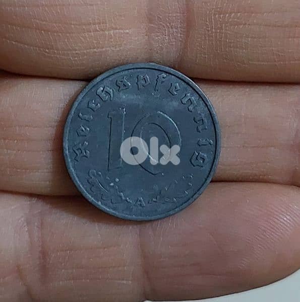 German Nazi Coin of World War II "1939-1945"era of Adolf Hitler 1