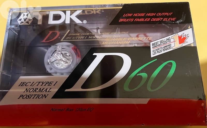 TDK D60 vintage sealed  cassette 0
