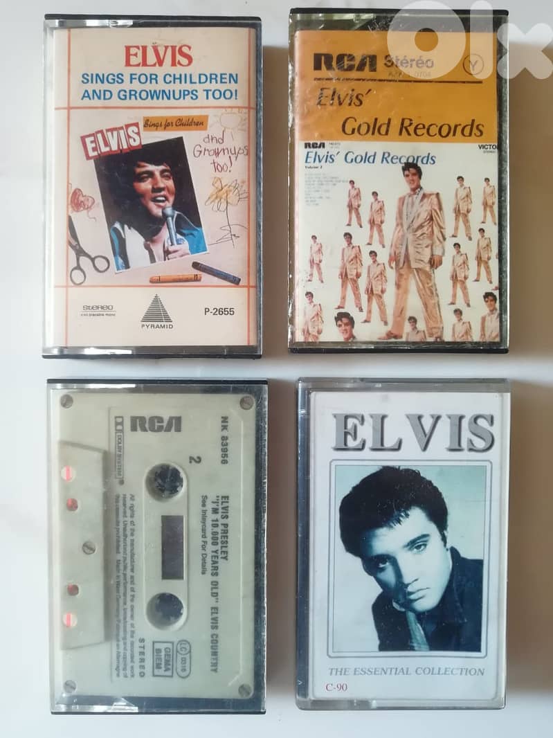 Elvis Presley 4 audio cassettes sold together for 12$ 0