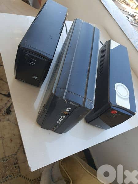 3 ups for laptop 700 and 725 and 800 VA. for sale without batteries 2