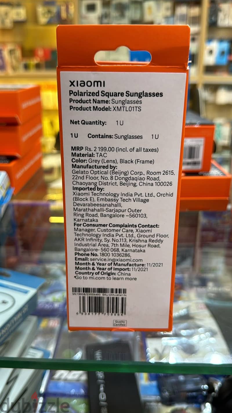 Xiaomi polarized square sunglasses black 20$ 1