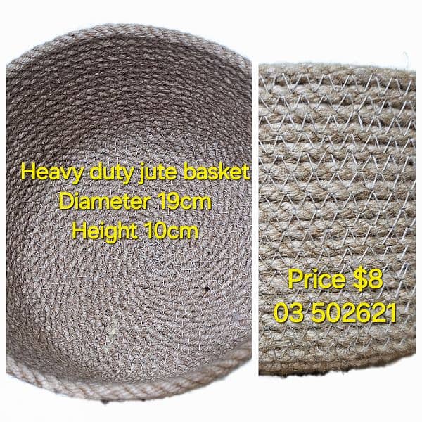 heavy duty jute baskets 0