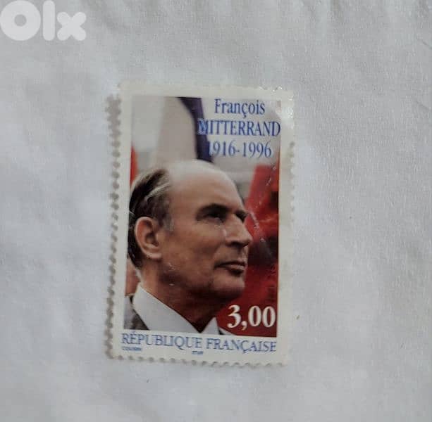 Francois Mitterand Stamp Former President of France 0