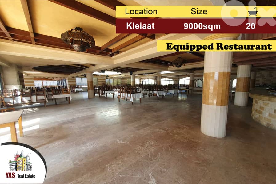 Kleiaat 9000m2 | Furnished & Equipped Restaurant | View | KH | 0