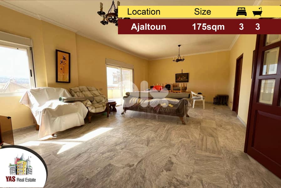 Ajaltoun 175m2 | Well Maintained | Calm Street | Prime Location|TO/EH| 0