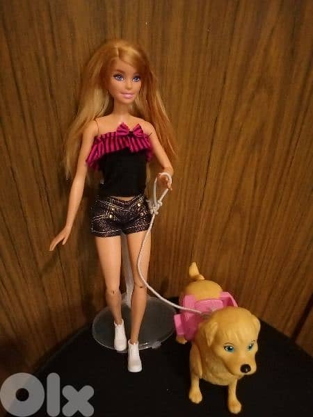 "Barbie SPLISH PUP" as new doll Mattel 2017 flex legs +Dog, both=35$ 12