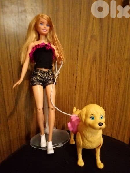 "Barbie SPLISH PUP" as new doll Mattel 2017 flex legs +Dog, both=35$ 3