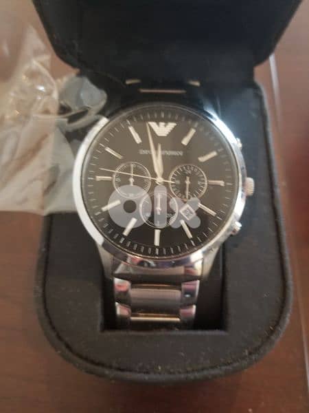 Genuine Emporio Armani Silver and Black watch 2
