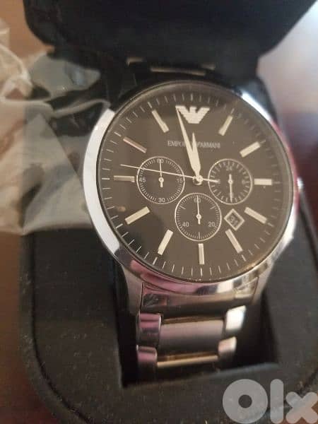 Genuine Emporio Armani Silver and Black watch 5