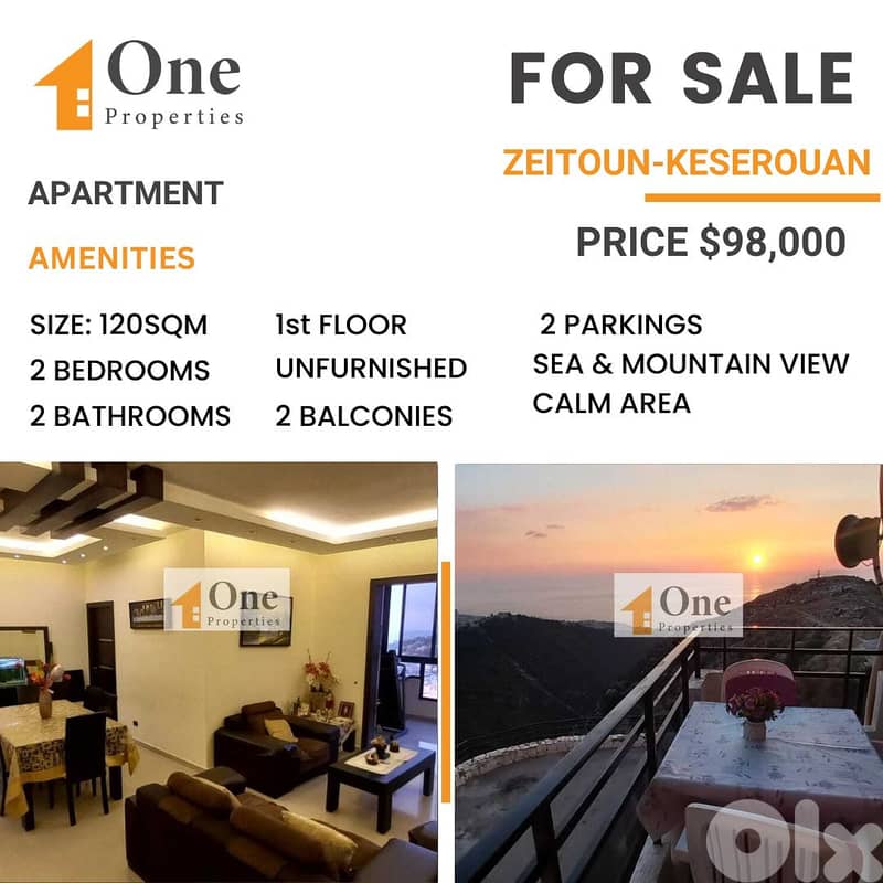 APARTMENT FOR SALE IN ZEITOUN - KESEROUAN 0