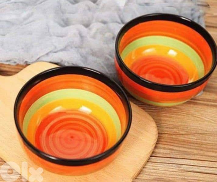 spiral colors ceramic bowls 4