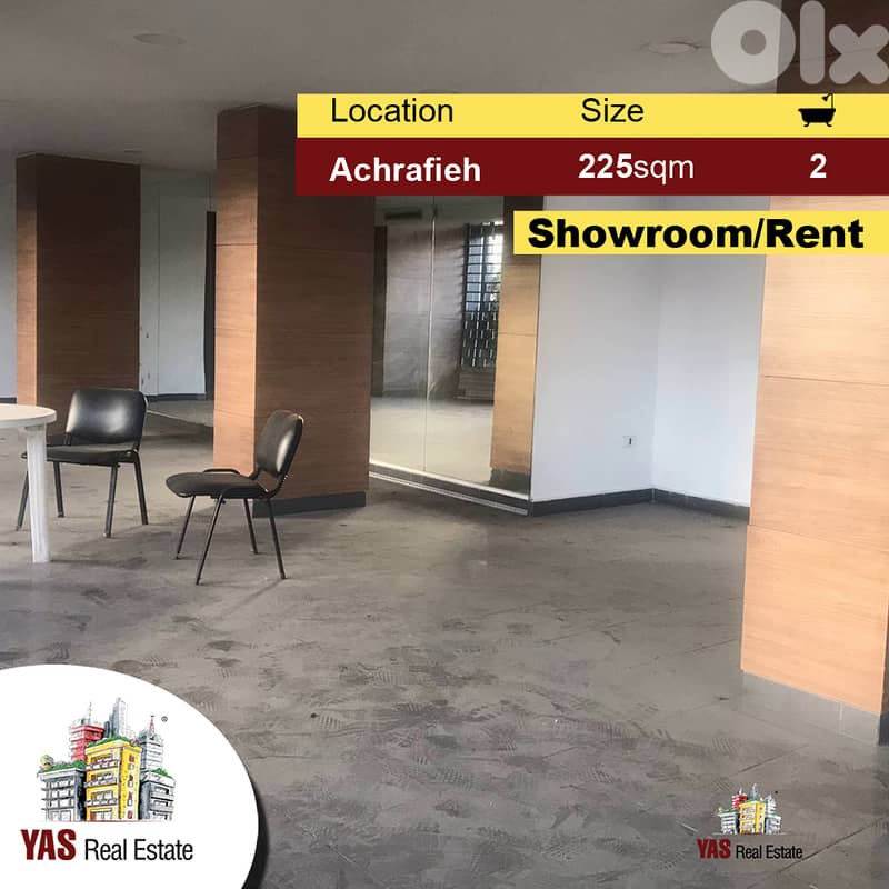 Achrafieh 225m2 | Showroom | 2 Floors | Prime Area | Rent | AC | 0