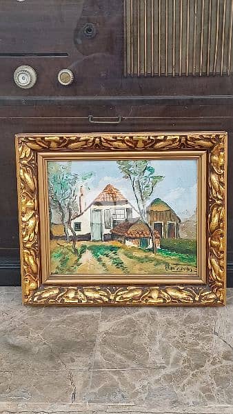 لوحة رسم زيتي اوروبية 0