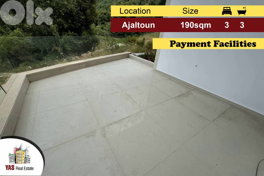 Ajaltoun 190m2 | 30m2 Garden | Prime Location | View | Luxurious | AC 0