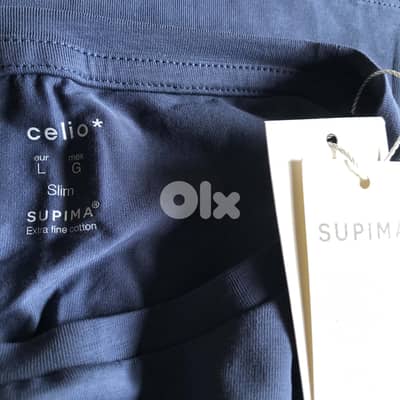 Celio Men's T-Shirt SUPIMA, (Navy Blue size L ) 35$