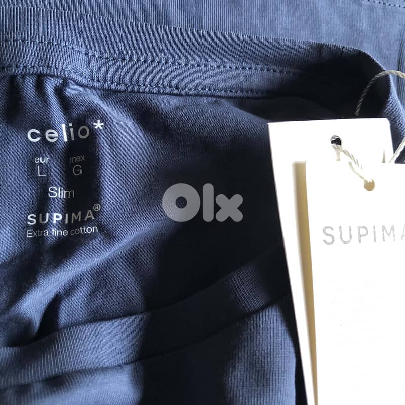 Celio Men's T-Shirt SUPIMA, (Navy Blue size L ) 35$ 2