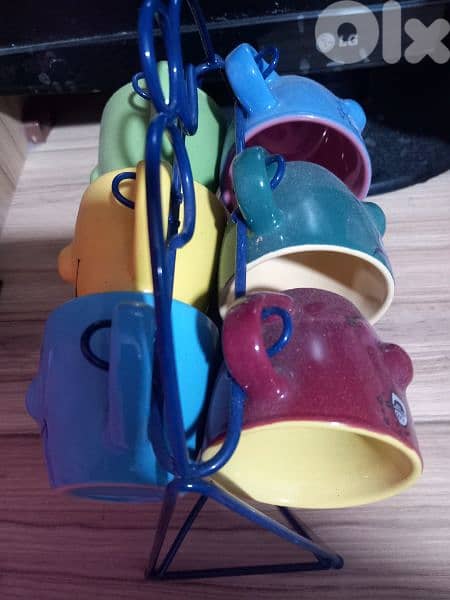 smile coffee cups set 2