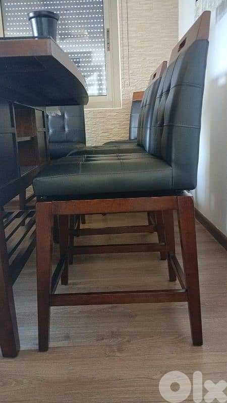 Modern original high Dining table + 6 swivel high chairs 9