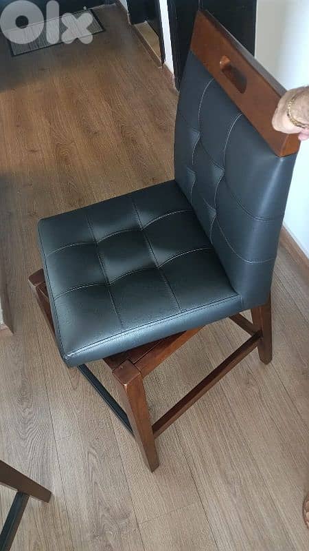 Modern original high Dining table + 6 swivel high chairs 11