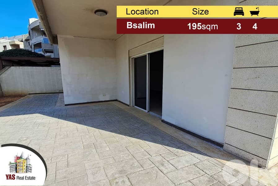 Bsalim 195m2 | 100m2 Terrace | Panoramic View | Luxurious | AAK | 0