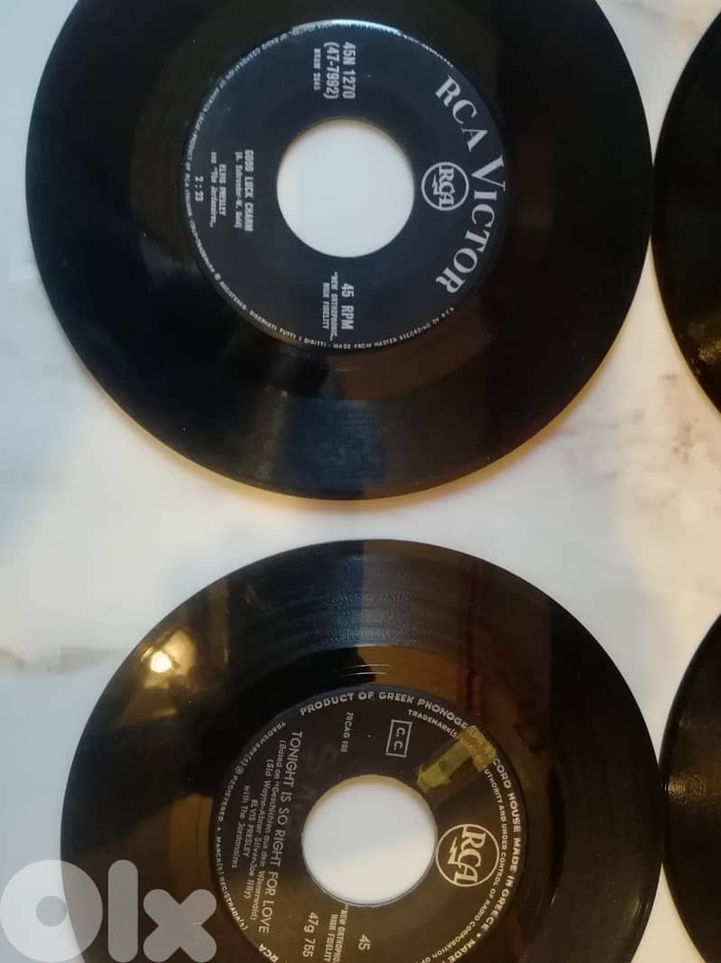 Elvis Presley 7 45t 7" vinyl collection sold together in v g cond 3