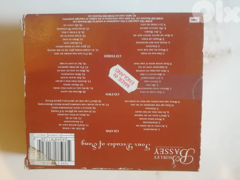 Shirley Bassey Four decades of songs on 3 cds box set 3