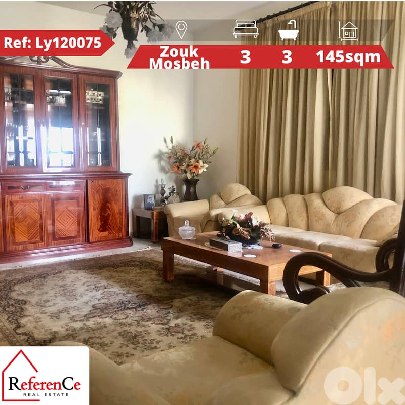 Furnished apartment for sale Zouk Mosbeh شقة مفروشة للبيع زوق مصبح 0
