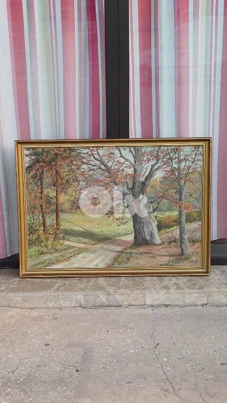 لوحة رسم زيتي اوروبية 0
