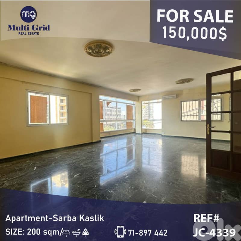 JC-4339 / Apartment for Sale in Sarba, شقة للبيع في صربا 0