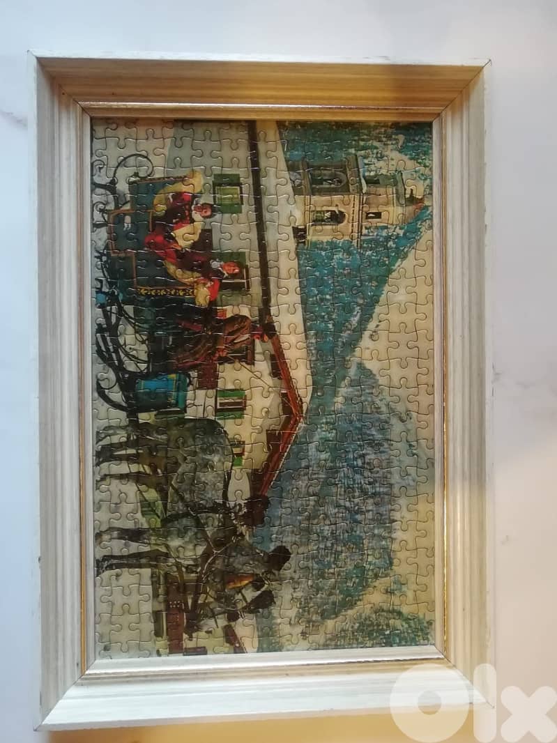 Vintage framed puzzle size 43*30 cm 0