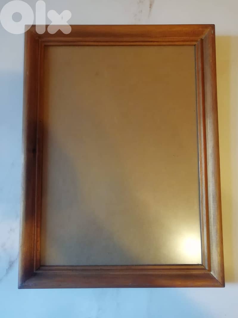 wood photo frame 34*25 picture size plus non reflective glass 0