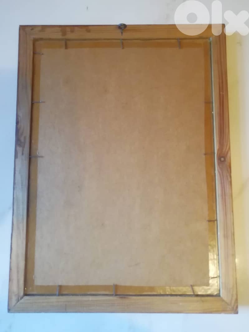 wood photo frame 34*25 picture size plus non reflective glass 1