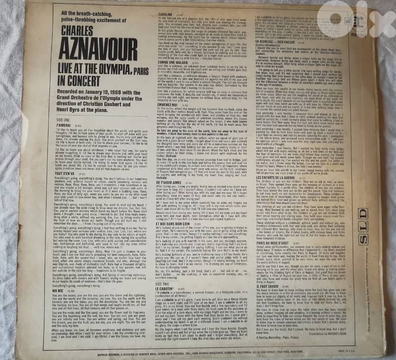 Charles Aznavour live at the Olimpia in concert SLD Lebanon 1