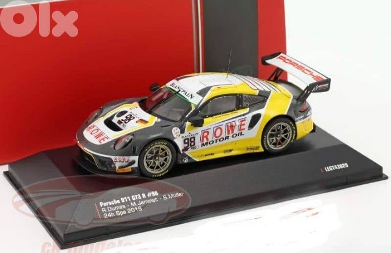 Porsche GT3 R (24h Spa 2019) diecast car model 1;43. 0