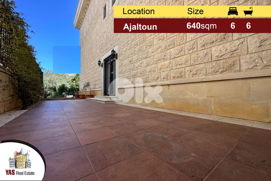 Ajaltoun 640m2 Villa | 400m2 Land | Luxurious | Prime | Catch | 0