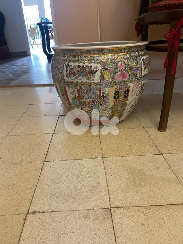 Chinese Art original signed Canton Porcelain aquarium 0