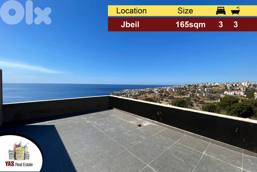 Jbeil 165m2 | Terrace | Well Lighted | Astonishing View | RA | 0