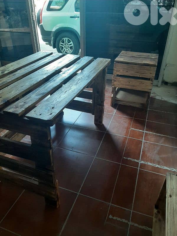 Table desk and drawers for retail shop hand made wood 0