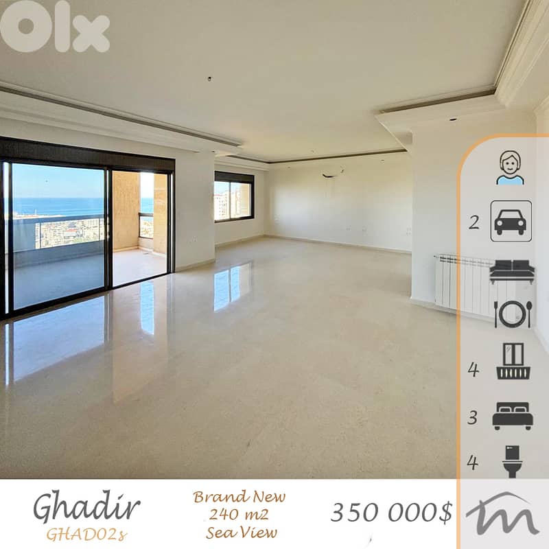 Ghadir | 40% DOWNPAYMENT , 2 YEARS PAYMENT FACILITIES | 4 Balconies 0