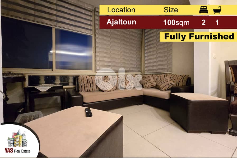 Ajaltoun 100m2 | Fully Furnished | Mint Condition | Mountain View | DA 0