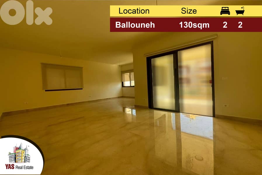 Ballouneh 130m2 | New | Luxury | Prime Location | Quiet Street | KS | 0