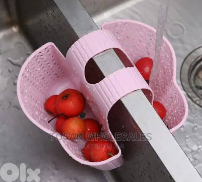 silicone kitchen sink tools storage hanging basket 0