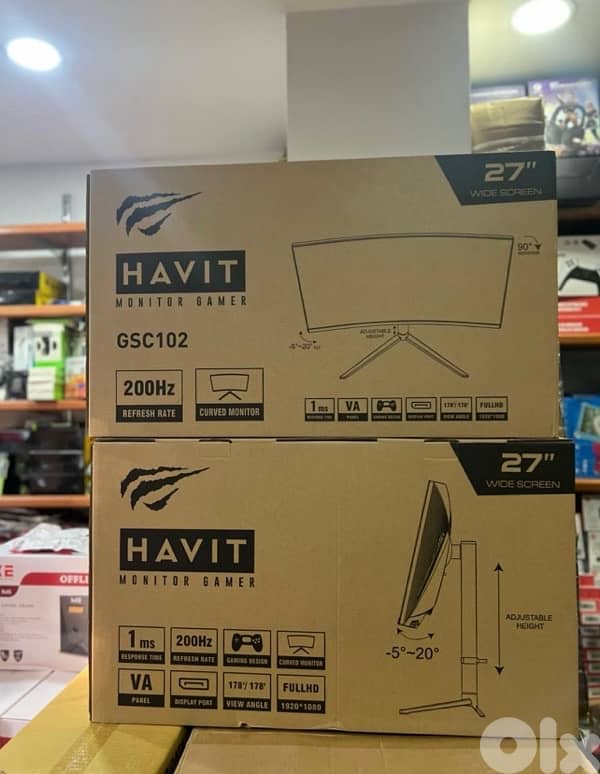 Havit 27” 200hz curved gaming monitor 0