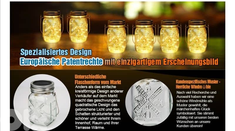 Aulaya 6 Pack 160 LED Solar Lantern for Outdoors, Garden, (Warm White) 7