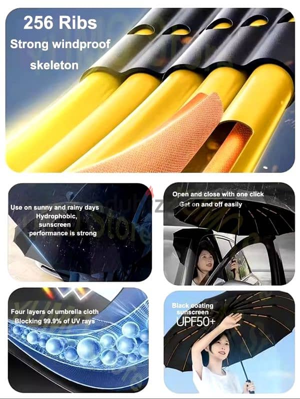 top quality 24 / 48 bones windproof automatic umbrella شمسية شماسي 5
