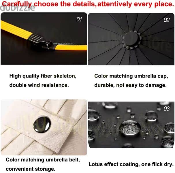 top quality 24 / 48 bones windproof automatic umbrella شمسية شماسي 6