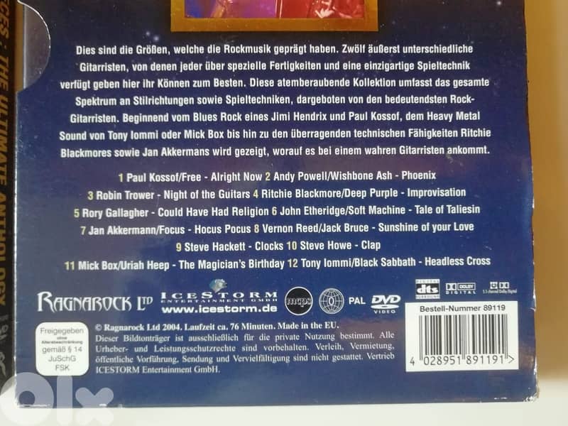 2 Ultimate anthology DVDs Heavy rock masterpieces & Guitar  legends 2