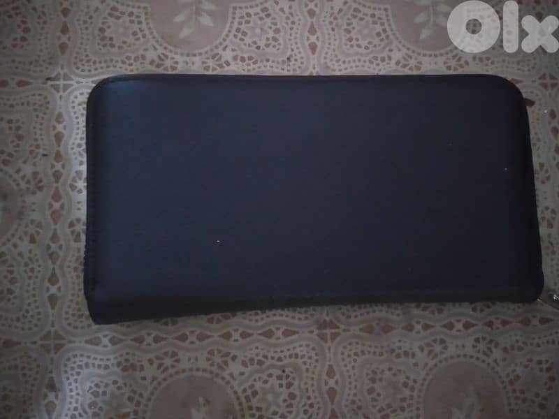 stradivarius wallet black real leather 13